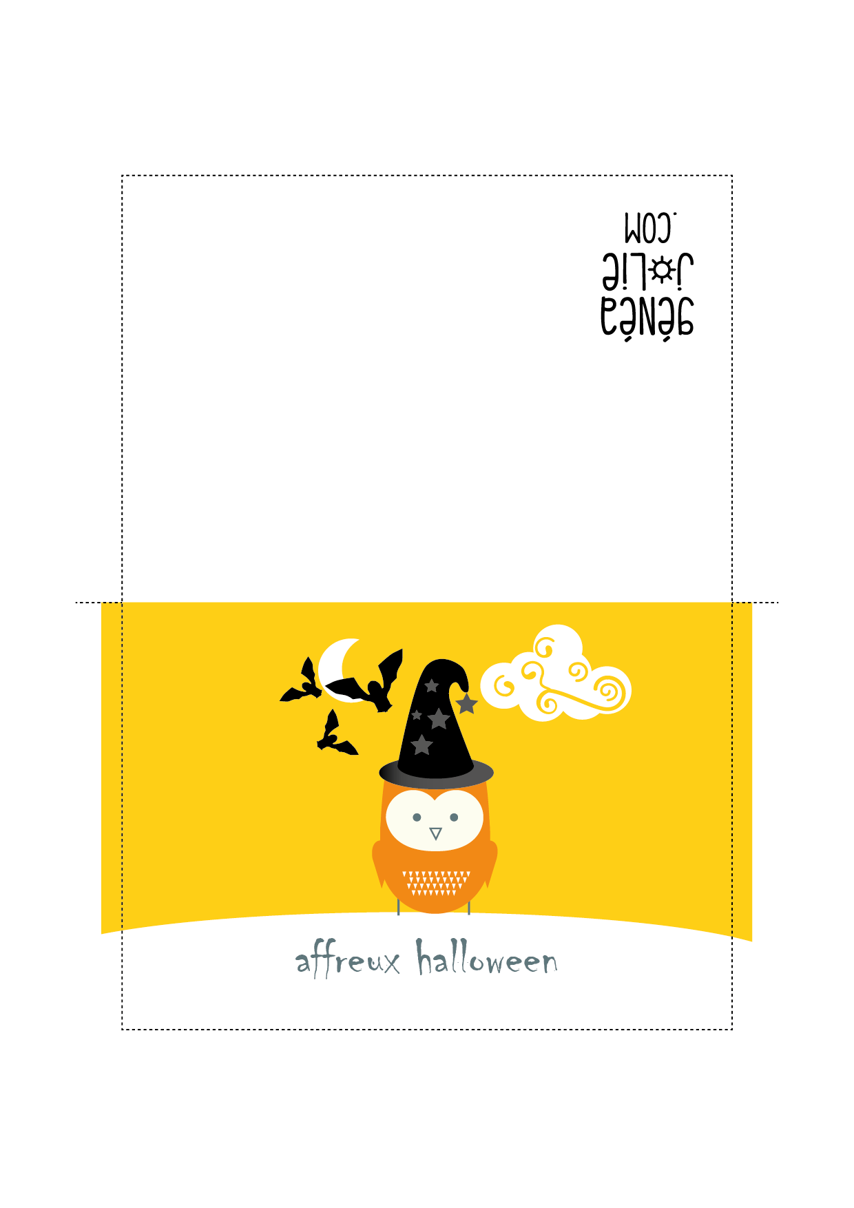 halloween carte geneajolie impression